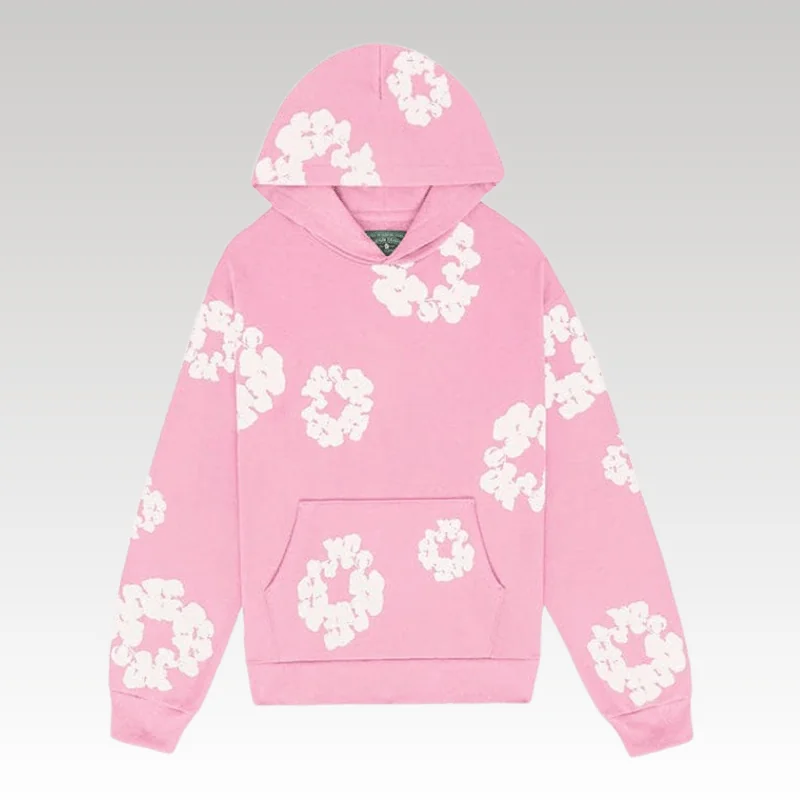 Home Basic 792 Hoodie Denim Tears The Cotton Wreath Pink - Drip Slum