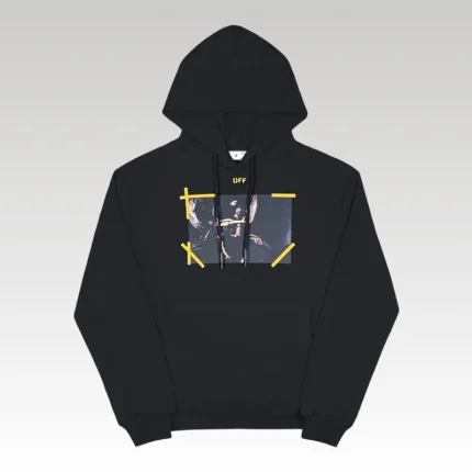 Hoodie Off-White Black with Yellow Arrows OFF009 - Drip Slum