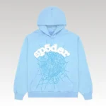 Hoodie Sp5der Web Sky Blue - Drip Slum