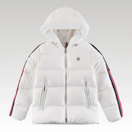 Jacket Puffer Moncler White Hooded MCL014 - Drip Slum