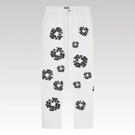 Jeans Denim Tears Floral Print White - Drip Slum