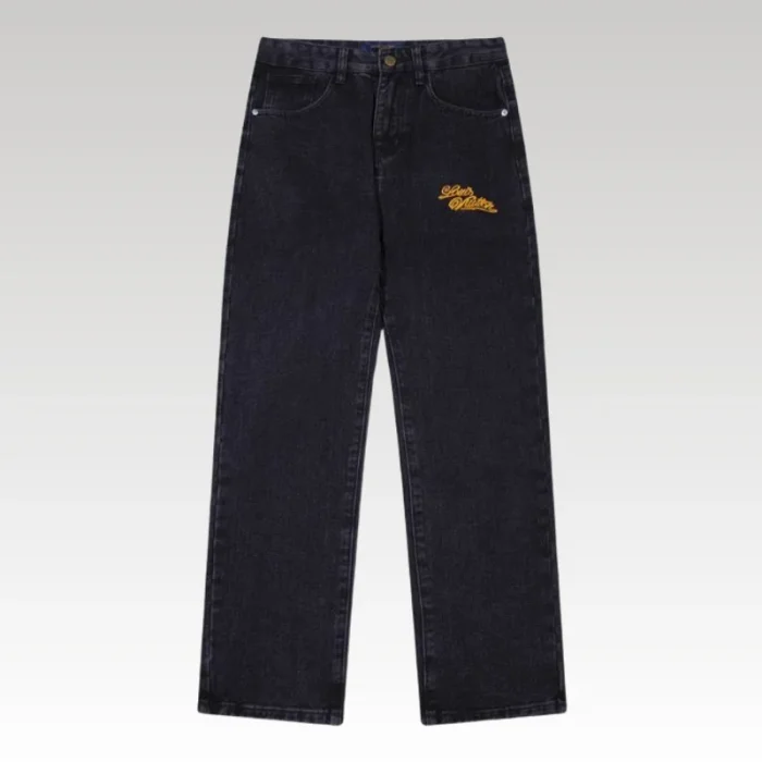 Jeans Louis Vuitton LV Dark Wash Embroidered - Drip Slum