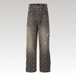 Louis Vuitton Distressed Baggy Monogram Jeans - Drip Slum