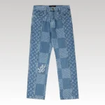 Louis Vuitton LV Blue Patchwork Denim Pants - Drip Slum