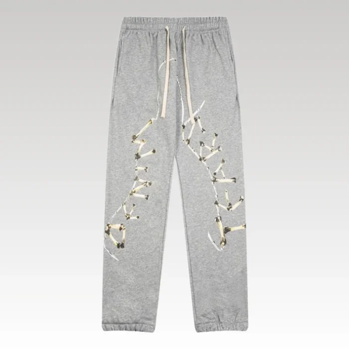 Pants Denim Tears Wishbone Skeleton Print Grey - Drip Slum