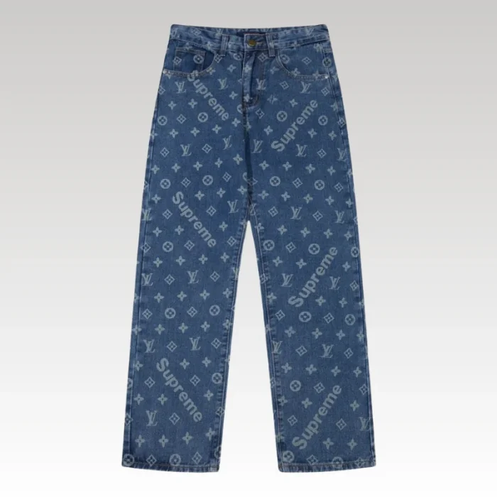 Pants Louis Vuitton x Supreme Monogram Denim LV045 - Drip Slum