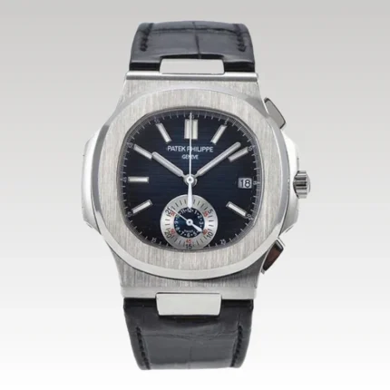 Patek Philippe Nautilus Chronograph Black Leather PTP007 - Drip Slum
