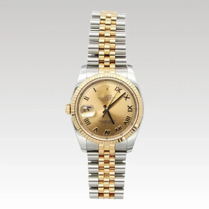 Rolex Date Just Champagne Gold RLX016 - Drip Slum