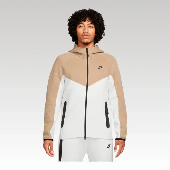 Set Nike Tech Fleece Bege/White 2023 (New Season) - Drip Slum