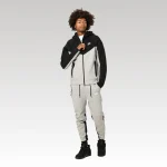 Set Nike Tech Fleece Gray/black 2023 (New Season) - Drip Slum