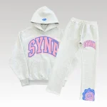 Set Syna World College Logo Gray/Pink SW005 - Drip Slum