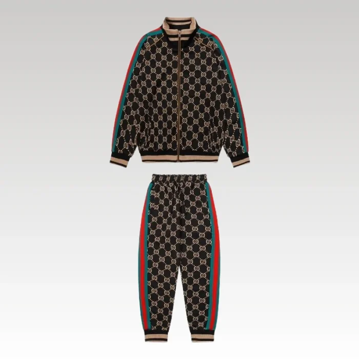 Set Tracksuit Gucci GG Monogram Black GC107 - Drip Slum
