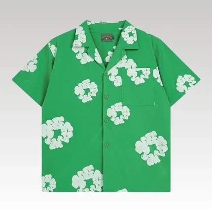Shirt Denim Tears Circle Clouds Green - Drip Slum