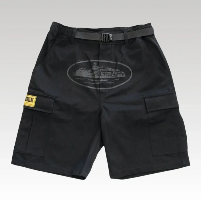 Shorts Cargo Corteiz Guerillaz Black Edition CZ005 - Drip Slum