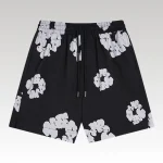 Shorts Denim Tears Circle Clouds Black - Drip Slum