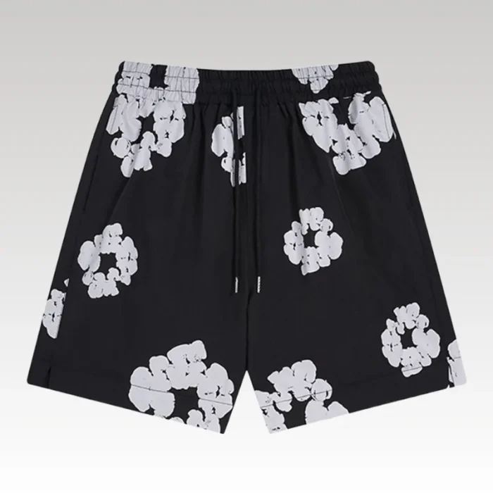 Shorts Denim Tears Circle Clouds Black - Drip Slum