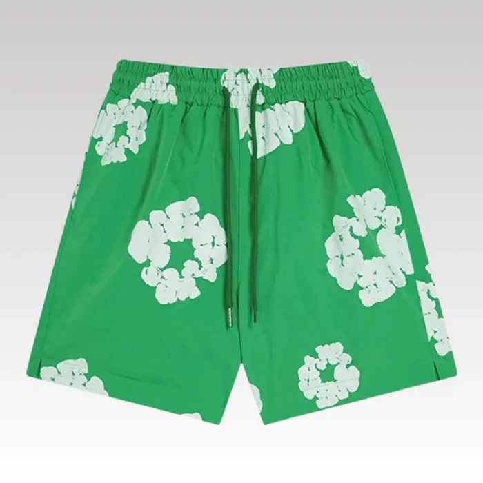 Shorts Denim Tears Circle Clouds Green - Drip Slum