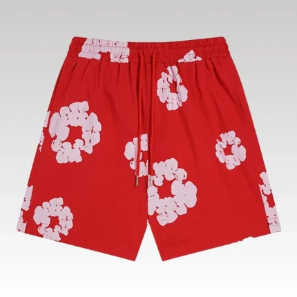 Shorts Denim Tears Circle Clouds Red - Drip Slum