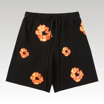 Shorts Denim Tears Floral Print Black - Drip Slum