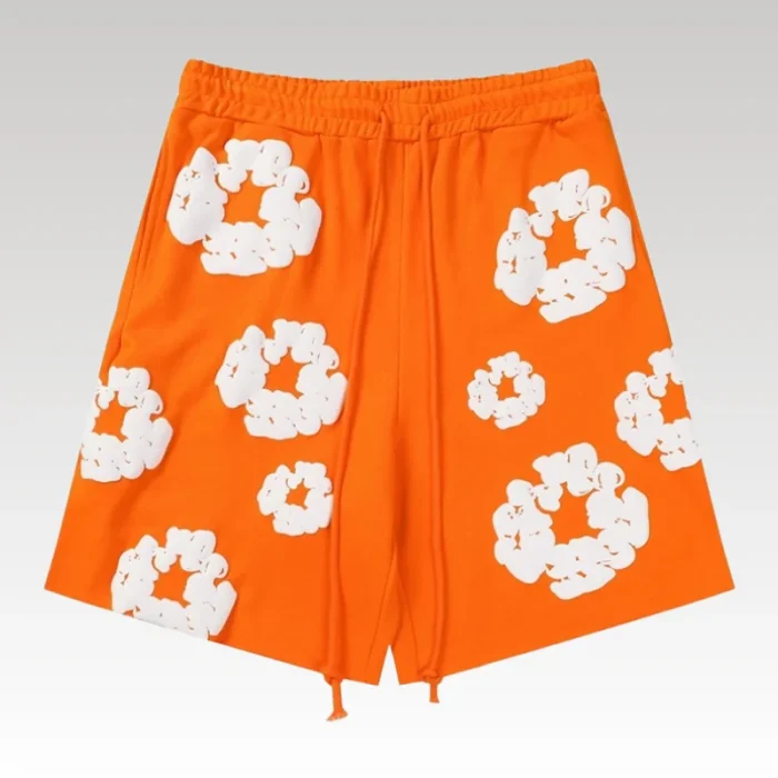 Shorts Denim Tears White Clouds Orange - Drip Slum