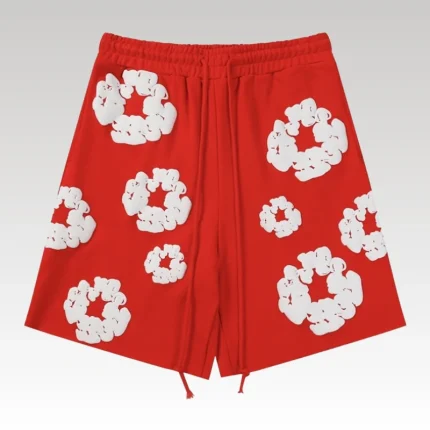 Shorts Denim Tears White Clouds Red - Drip Slum