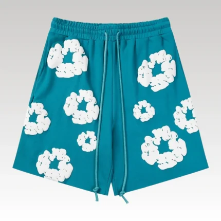 Shorts Denim Tears White Clouds Teal Green - Drip Slum