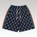 Shorts Gucci Monogram Stripe Navy GC056 - Drip Slum