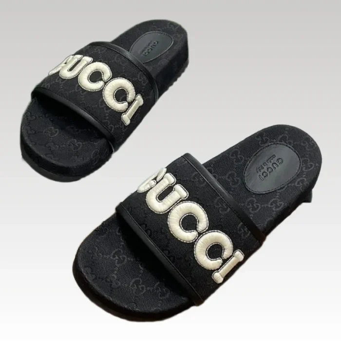 Slides Gucci GG with Signature Strap GC136 - Drip Slum