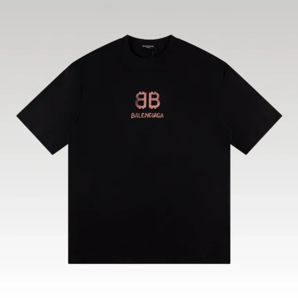 T-shirt Balenciaga BB Gothic Print Black BL036 - Drip Slum