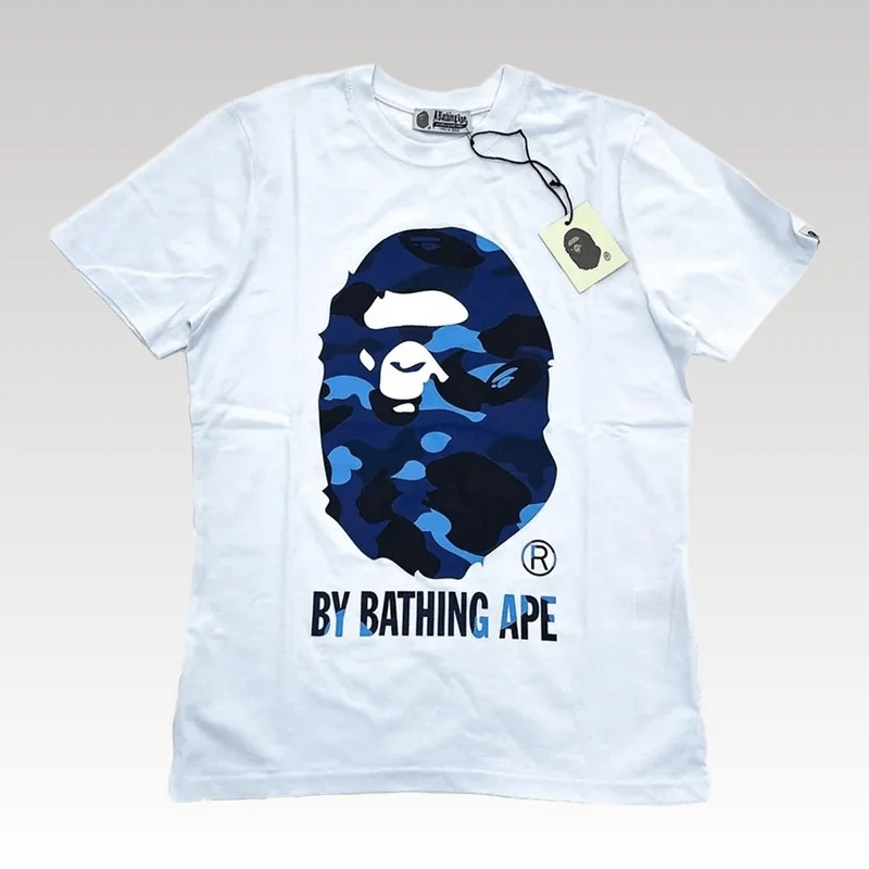 Home Basic 773 T-Shirt BAPE by Bathing Ape White/Blue - Drip Slum