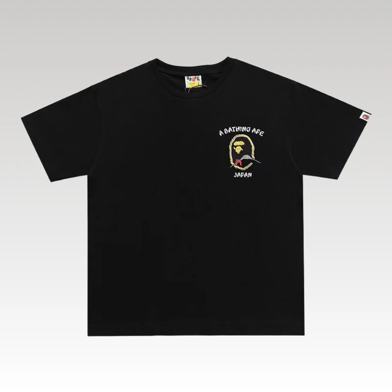 Home Basic 764 T-shirt BAPE Japan Map Embroidery Black BP010 - Drip Slum