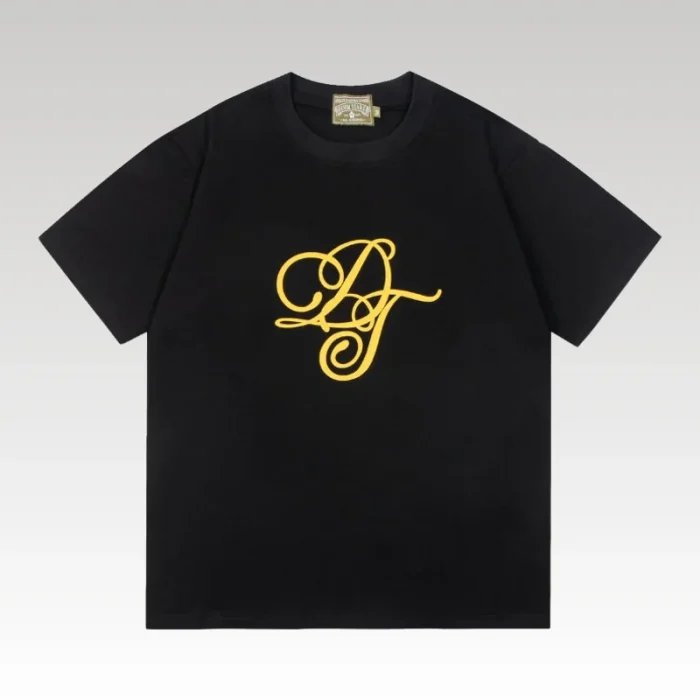 T-Shirt Denim Tears DT Monogram Black - Drip Slum