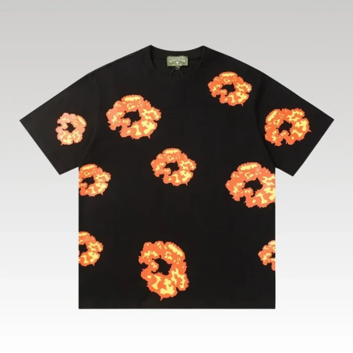 T-Shirt Denim Tears Floral Print Black - Drip Slum