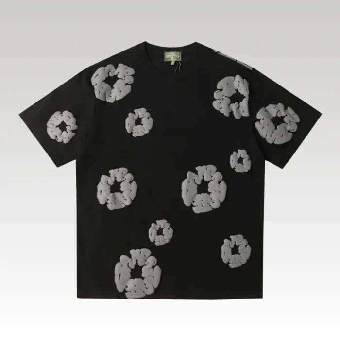 T-shirt Denim Tears Grey Clouds Black - Drip Slum