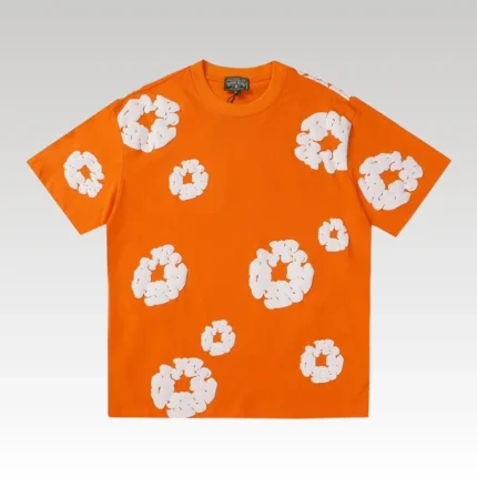 T-shirt Denim Tears White Clouds Orange - Drip Slum