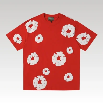 T-shirt Denim Tears White Clouds Red - Drip Slum