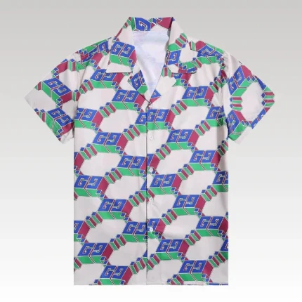 T-Shirt Gucci Multicolor GG Pattern Short Sleeve GC001 - Drip Slum