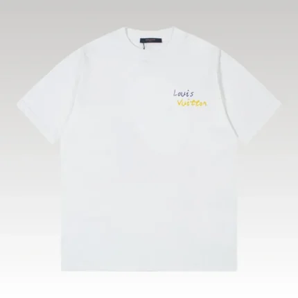 T-shirt Louis Vuitton LV White Yellow Monogram - Drip Slum