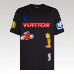 T-shirt Louis Vuitton x NBA Crossover Round Neck Printing - Drip Slum