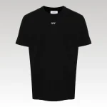 T-shirt Off-White Embroidered Logo Print Black - Drip Slum