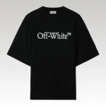 T-shirt Oversized Off-White Big Bookish Skate Tee with Logo Black - Drip Slum