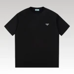 T-shirt Prada Logo Patch Black PD015 - Drip Slum